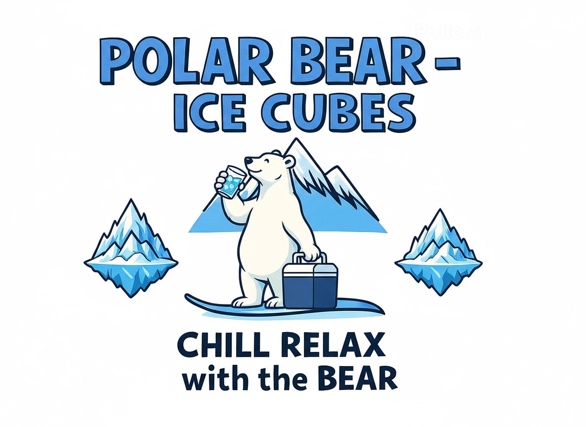 Polar Bear Ice Cube Logo